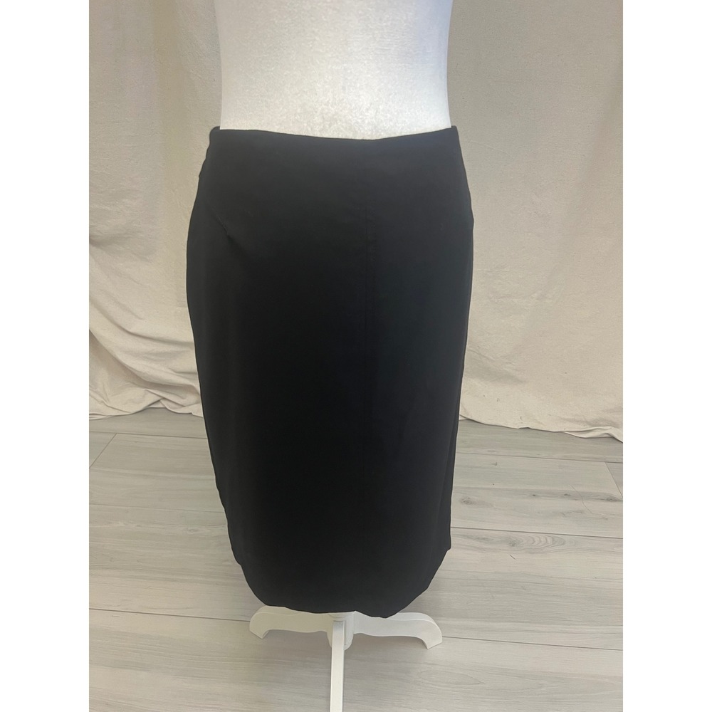 White House Black Market Skirt Womens Pencil Midi Black Sz 12